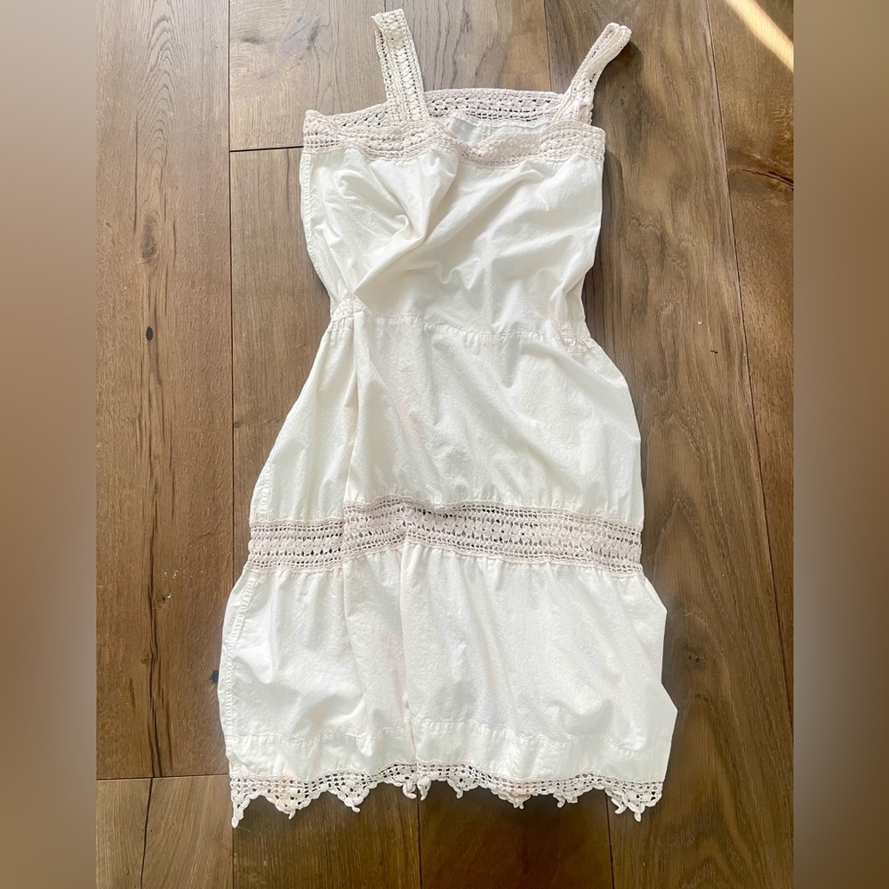 Magnolia Pearl Carlyna 411 Cotton Poplin in Antique White Preowned No Tag